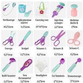 ZoneYan Malette Docteur Enfant, Jouet Docteur pour Enfant, Stetoscope Enfants,Malette Docteur, Jeu dImitation Mallette de Do