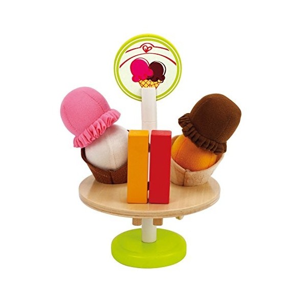 Hape - E3133 - Jeu dImitation en Bois - Cuisine - Présentoir à Glaces