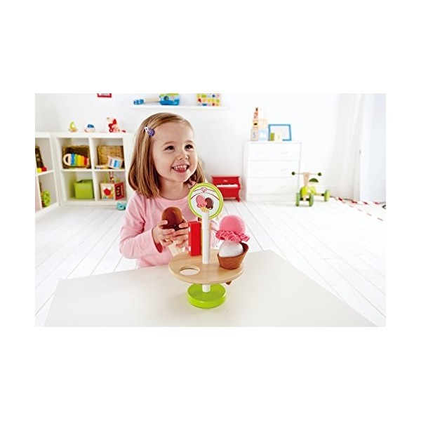 Hape - E3133 - Jeu dImitation en Bois - Cuisine - Présentoir à Glaces