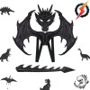 Ailes de dragon, masque de dragon dHalloween, costume de cosplay, masque de dragon, costume de dinosaure dHalloween, costum