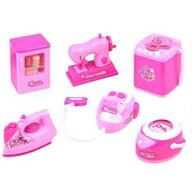 BSD Jeu de Maison Jeu dimitation Appareils Ménagers de Jouet pour Enfants - Frigo Aspirateur Machine à Coudre Fer - Version 