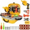 zalati Boîte à Outils Ensemble de Jouets 28pcs Outils avec boîte de Transport Ensemble de Jouets de Style pour Enfants Jeu de