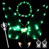 FORMIZON LED Feenflügel Leuchtende, 8er Set Leuchtend Fairy Wings Erwachsene, Elfenflügel Fee Flügel Mädchen, Schmetterlingsf