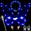 FORMIZON LED Feenflügel Leuchtende, 8er Set Leuchtend Fairy Wings Erwachsene, Elfenflügel Fee Flügel Mädchen, Schmetterlingsf