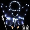 FORMIZON LED Feenflügel Leuchtende, 8er Set Leuchtend Fairy Wings Erwachsene, Elfenflügel Fee Flügel Mädchen, Schmetterlingsf