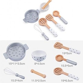 Pppby Jouet Enfant 2 Ans Cuisine Et Pâtisserie en Bois Accessoires De Cuisine pour Enfant Couverts Et Ustensiles De Cuisine G