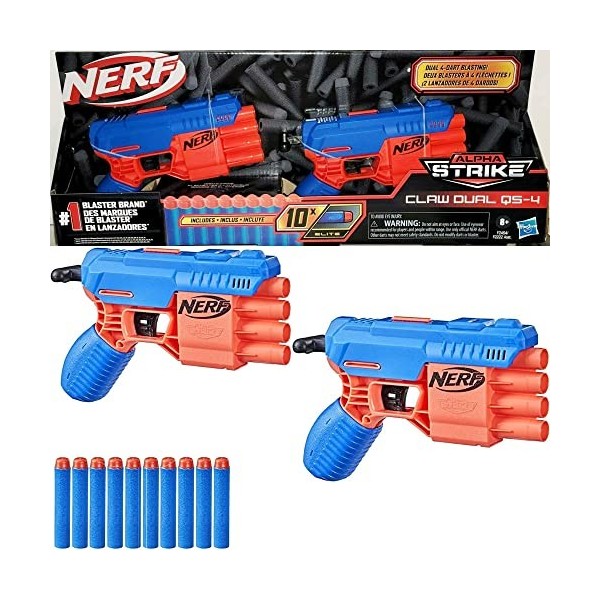 Nerf - Lanceur Alpha Strike Claw Dual QS-4 + flèches