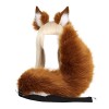 CLSQLXYJZC Chat Renard Loup Longue Queue Oreilles Kit, Peluche Mignon Fausse Fourrure Animal Bandeau De Cosplay Costume Chape