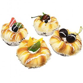 Lot de 6 tartelettes artificielles en forme de gâteau ou de dessert - Pour décoration de gâteaux ou de boulangerie