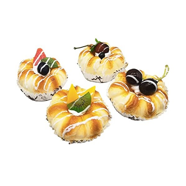 Lot de 6 tartelettes artificielles en forme de gâteau ou de dessert - Pour décoration de gâteaux ou de boulangerie