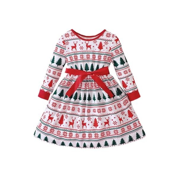 Yavion Robe Bebe Mon 1er Noel Deguisement Renne Tenue De Reveillon Robe Hiver DéGuisement Enfant Fille Déguisement Petit Prin