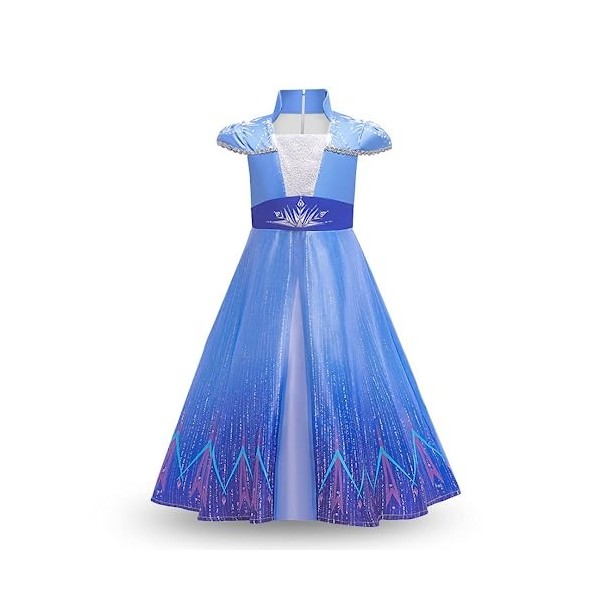 MISS & MR BM Costume de princesse pour filles – Robe de princesse – Déguisement de reine des neiges pour enfants, fête danni