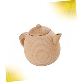 Artibetter 2 Pièces Jouets En Bois Mini Théière Jouets En Bois Pour Enfants Tablweare Enfant En Bois Simulation Vaisselle Ser
