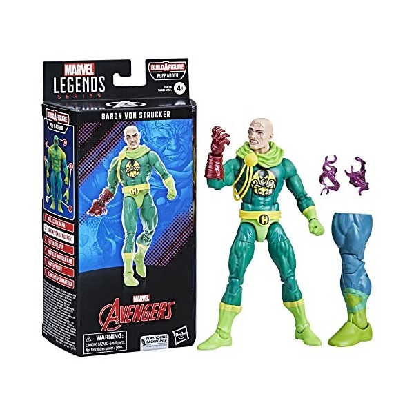 Marvel Hasbro Legends Series: Baron Von Strucker des Bandes dessinées Classiques, Figurine articulée de 15 cm