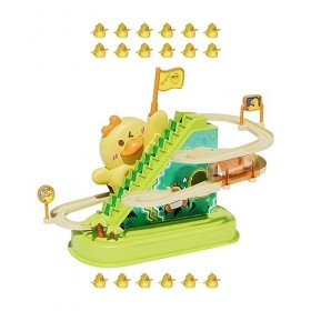 ＡＷＨＡＯ Jouet de Montagnes Russes Ludiques, Canard pour Tout-Petits, Toboggan Descalier, Ensemble de Jeu Dintérieur Durable, 