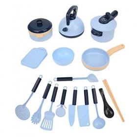 Fockety Accessoires de Cuisine Ensemble de Jeu, Plastique Polycarbonate Haute durabilité, matériel ABS Durable, ustensiles de
