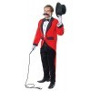 Bristol Novelty- Costume de Cirque Ringmaster | Adulte | Multicolore AC163 Déguisement Rouge, Red, 44-inch