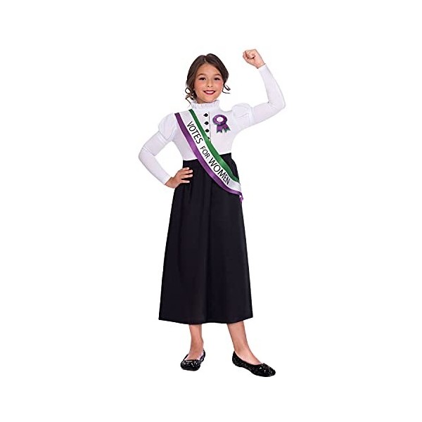 amscan - 9904687 - Costume de Suffragette - 4-6 Ans - 3 pièces