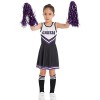 IEFIEL Cheerleading Pompons Fille Pom-Pom Girls Pompoms Haut Et Jupe Chaussettes Danse Sports Enfant Ensemble Uniforme Scolai