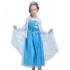 Costume elsa - fille - classique - halloween - carnaval - taille 140-6/7 ans - idée cadeau originale frozen