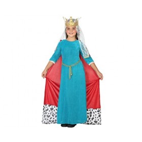 Atosa-39434 Costume-Déguisement Reine Médiévale 3-4 Ans, 39434, Celeste, 104 cm