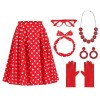 Odizli Rockabilly Accessoires pour femme Style rétro années 50 et 60 à pois Pois Jupon Jupe en mousseline de soie Bandeau Lun