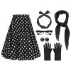 Odizli Rockabilly Accessoires pour femme Style rétro années 50 et 60 à pois Pois Jupon Jupe en mousseline de soie Bandeau Lun