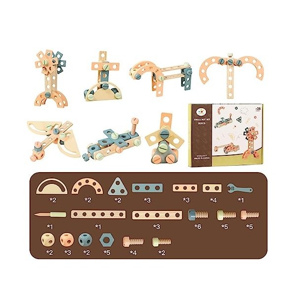 wecmkah Motricité Fine Assortie pour Les Tout-Petits Garçons Et Filles Jouets Démontage Jeu Construction Jouet Éducatif pour 