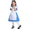 OBEEII Enfant Fille Déguisement de Reine de Coeur Alice au Pays des Merveilles Halloween Costume pour Cosplay Carnaval Fête 