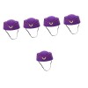 STOBOK 4 Pièces Fournitures Decorpurple Ladies Stewardes Strap Girls Xxcm with Wool Fashion Imitation Decor Caps Violet Avion