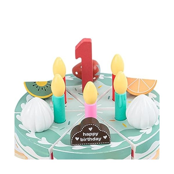 MagiDeal Jouet de Coupe de gâteau danniversaire, Jeu de Simulation de Bricolage, Cadeau pour Enfants, Jouet éducatif précoce