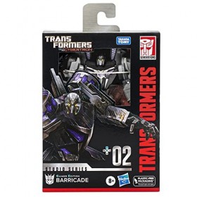 Transformers Generations Studio Series, Figurine 02&nbsp;Gamer Edition Barricade Classe Deluxe de 11&nbsp;cm, Transformers: War for Cyb