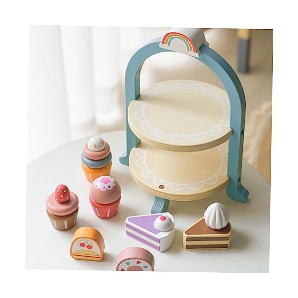 TOYANDONA 1 Jeu Gâteau De Simulation Dessert en Bois pour Enfants Costumes pour Enfants Jouer Au Jouet De Cuisine Jouet De Se