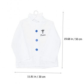 Toyvian Halloween Costumes Enfants Costumes Enfants Médecin Manteau Médecin Jeu De Rôle Tenue Enfants Médecin Costume Vêtemen