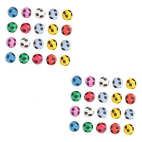 Toyvian 40 Pcs Ballon Rebondissant Mousse Football Mini Ballons Prix Enfants Baseball Cadeau Ballons De Football pour Enfants