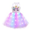 Aislor Deguisement Halloween Fille Enfant Costume Princesse LED Lumineuse Tutu Robe Danse Ballet Avec Bandeau Serre-tête Anni