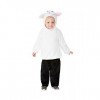 Toddler Lamb Costume, White, with Hooded Top & Trousers, T1 