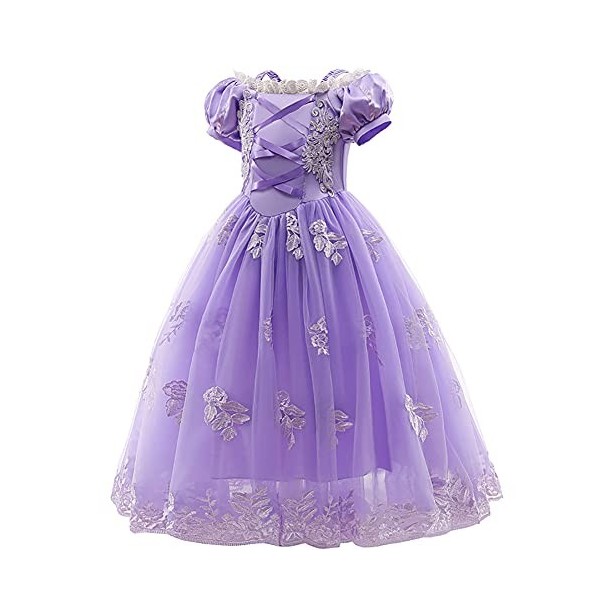 IBTOM CASTLE Robe de Princesse Cendrillon Sofia Enfant Filles avec Accessoires de Fées Costume Déguisement Carnaval Cérémonie