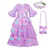 Marendyee Dolores Costume de princesse à breloques avec sac pour filles, Halloween, Noël, carnaval, cosplay, robe de fête pou