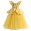 FMYFWY Costume de Carnaval Filles Princesse Robe de Belle Déguisements de la Beauté et la Bête Halloween Noël Robe de Anniver