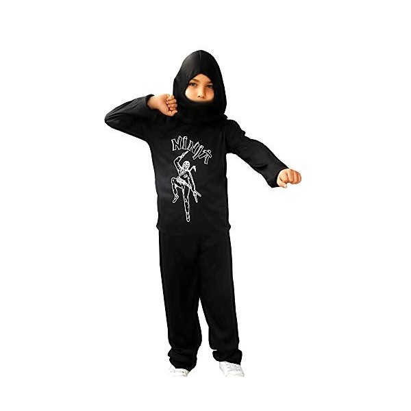 Costume de guerrier ninja - enfant - déguisement - carnaval - halloween - cosplay - taille l - 7/8 ans - idée cadeau pour Noë