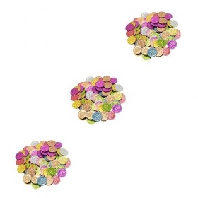 300 Pièces De Pièces dor Colorées Pièces De Pirate Pièces en Plastique Pièces dor en Plastique Remplisseurs De Poitrine Pir