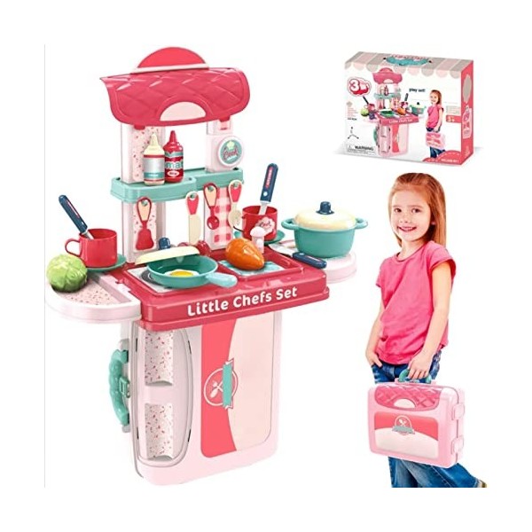 Jouets de cuisine imités Chef faisant semblant de cuisiner des aliments jouer ensemble de vaisselle jouet cadeau jeu amusant 