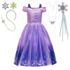 Lito Angels Déguisement Robe Violette Princesse Elsa Reine des Neiges 2 Costume Enfant Filles, Taille 2-3 ans