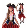 Magicoo Costume de pirate pour enfant et fille avec robe et chapeau - Costume de pirate pour enfant - Costume de carnaval S