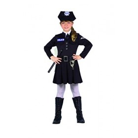 Ciao TOYS AND GAMES Policier Femme Déguisement Fille Costumes, Noir, 10-12 ans EU