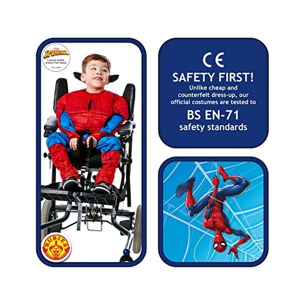 Rubies - SPIDER-MAN officiel -Déguisement adapté Spider-Man 7-8 ans