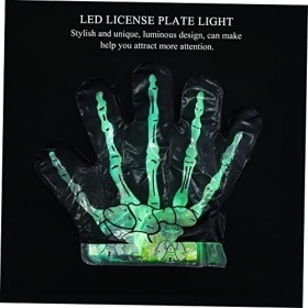 Toyvian 6 Pièces Gants Squelette DHalloween Gants Lumineux DHalloween Gants De Doigt LED Jouets LED Lumières À Main Rave Fê