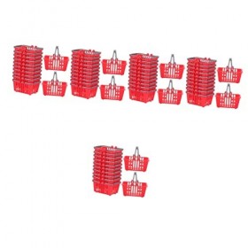 Toyvian 60 Pièces Caddie Bureau en Plastique Artisanat Faire Semblant Support DAccessoire Petits Tout-Petits Poignée Bureau 