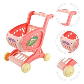 Gadpiparty Chariot De Courses pour Enfants Chariot Dépicerie Supermarché Jouets Éducatifs Accessoires De Cuisine pour Enfant